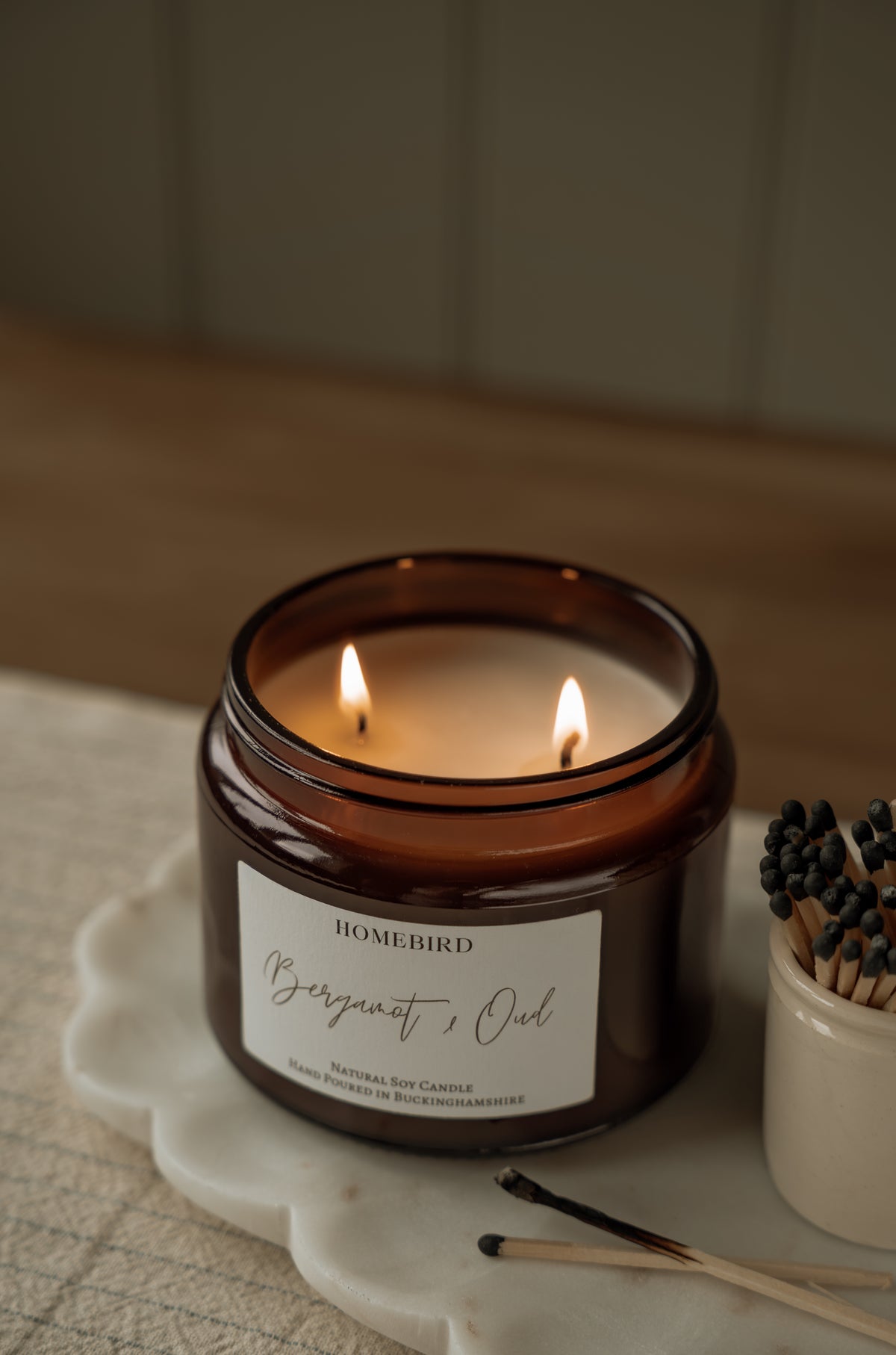 Bergamot & Oud Dual Wick Candle