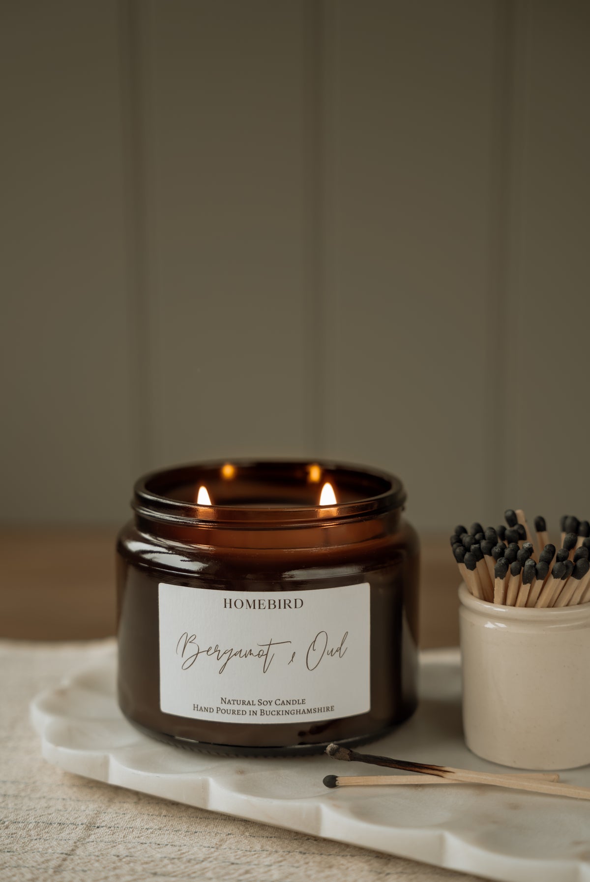 Bergamot & Oud Dual Wick Candle